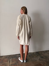 Antique Cream Cotton Flannel Euro Grampa Shirt