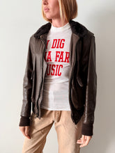 Brown Leather Flight Jacket