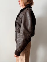 Brown Leather Flight Jacket