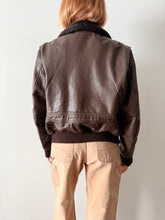 Brown Leather Flight Jacket