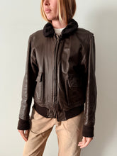 Brown Leather Flight Jacket
