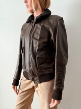 Brown Leather Flight Jacket