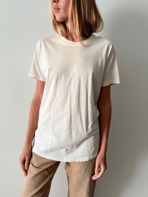 Plain Worn White Tee