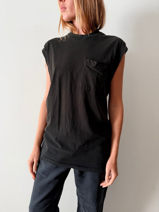 Plain Black Pocket Tank