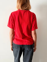 Plain Red Boxy Pocket Tee