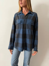 90s Gap Blue Cotton Flannel Shirt