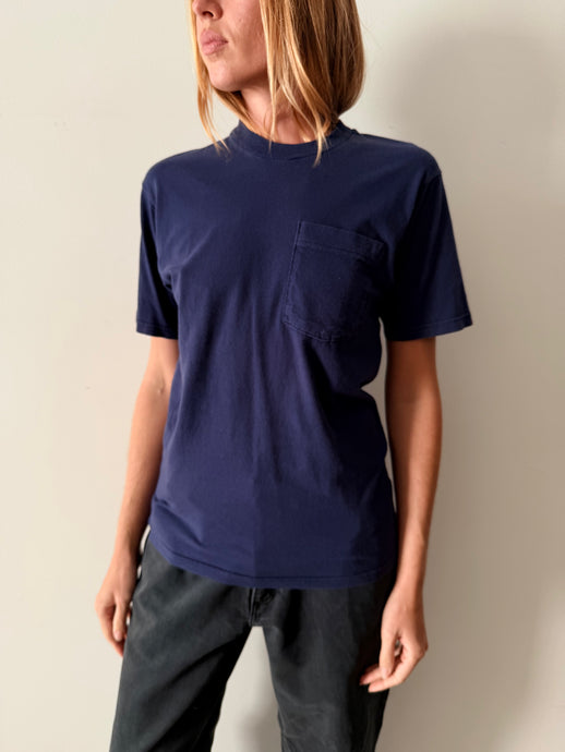 Plain Navy Pocket Tee