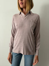 Lavender 1940s Long Sleeve Polo Shirt