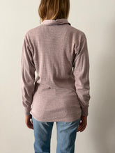 Lavender 1940s Long Sleeve Polo Shirt