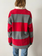Red and Grey 90s Gap Rugby