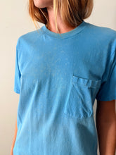 Plain Blue Faded Pocket Tee