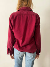 Maroon Cotton Flannel Work Shirt