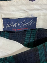 70s Lord & Taylor Green Plaid Wool Pants 29w