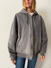 Grey Insulated Carhartt Hoodie Jacket