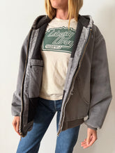 Grey Insulated Carhartt Hoodie Jacket