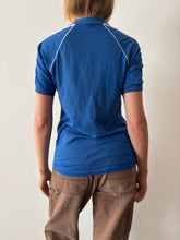 V-Neck Blue & White Stripe Tee