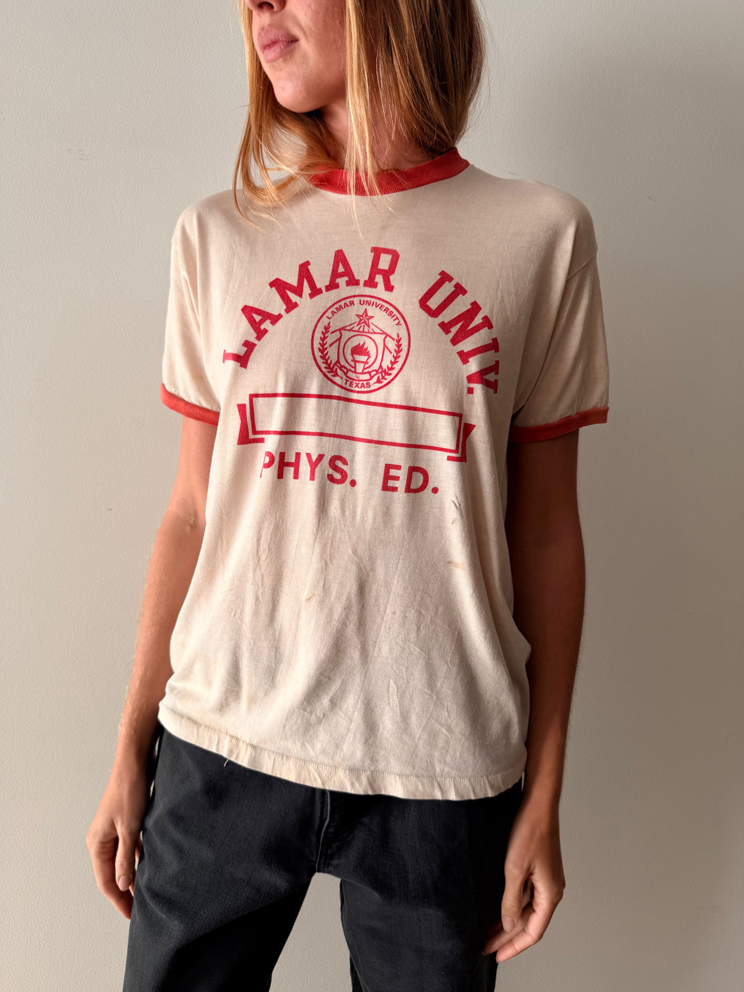 Lamar University Ringer Tee