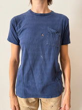 Faded Holey Blue Pocket Tee
