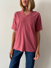 Plain Mauve V-Neck Tee