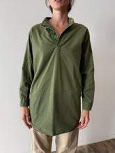 Euro Military Green Cotton Pullover Shirt