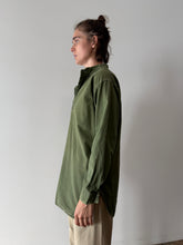 Euro Military Green Cotton Pullover Shirt