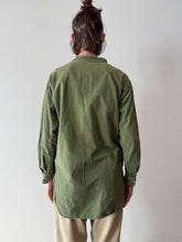 Euro Military Green Cotton Pullover Shirt
