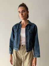 60s/70s Little Fitted Pleated Denim Jacket