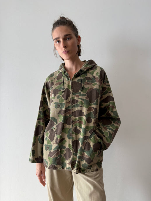 Cotton Camo Zip Up Jacket