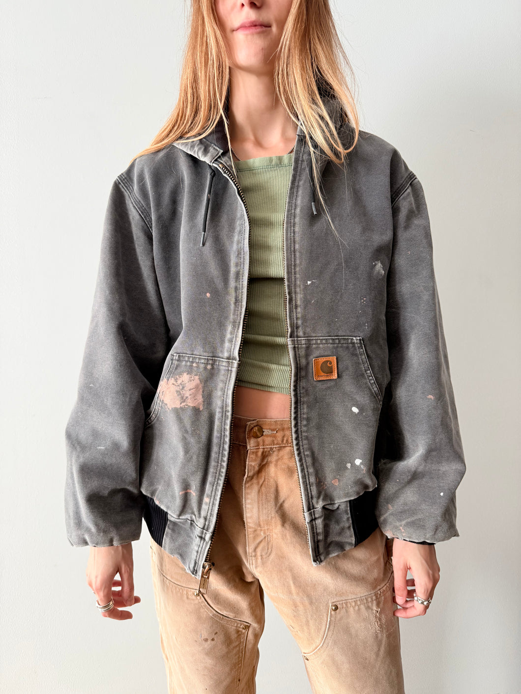 Faded Black Insulated Carhartt Jacket