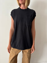 Black Sleeveless Pocket Tee