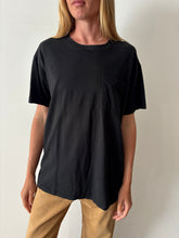 Black Single-Stitch Pocket Tee