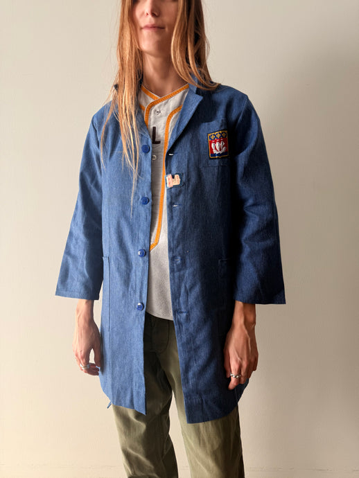 Deadstock French Belted Denim Work Jacket