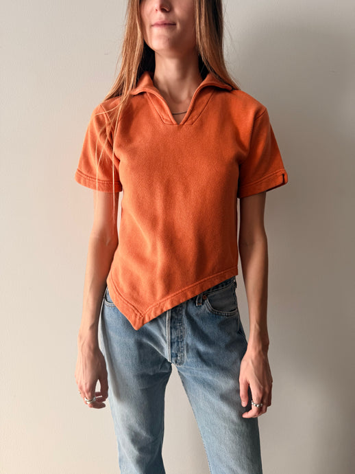 50s/60s Asymmetrical Collared Sweatshirt