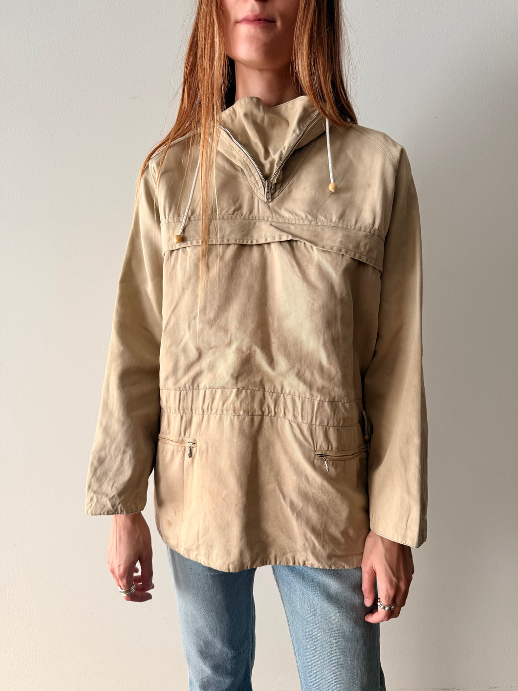 50s/60s British Tan Cotton Anorak