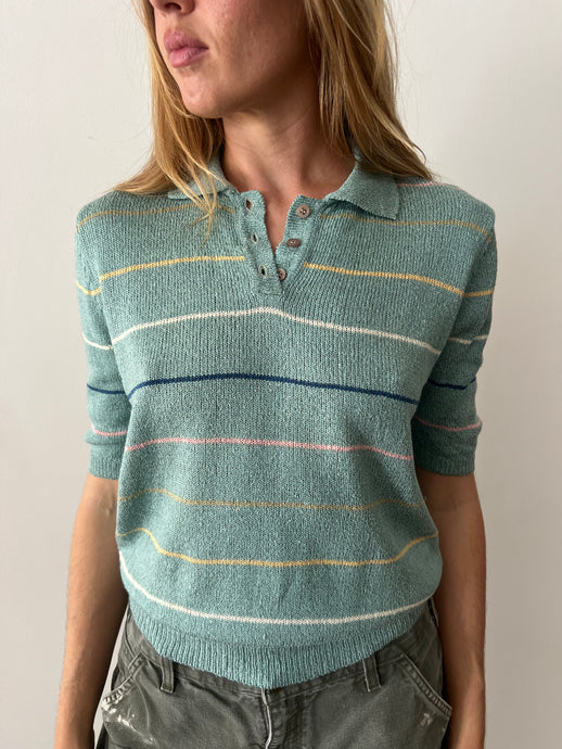 Pastel Striped Knit Top