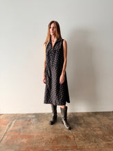 30s/40s Black Cotton French House Dress