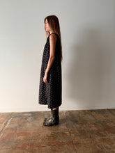 30s/40s Black Cotton French House Dress