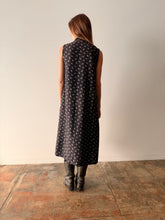 30s/40s Black Cotton French House Dress