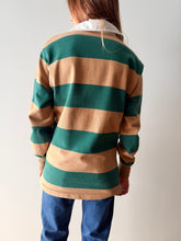 70s Green and Tan Rugby