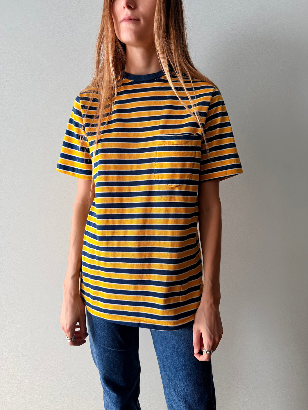 60s Striped Pocket Tee