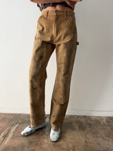 Tan Double Knee Carhartt Work Pants 28w