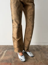 Tan Double Knee Carhartt Work Pants 28w