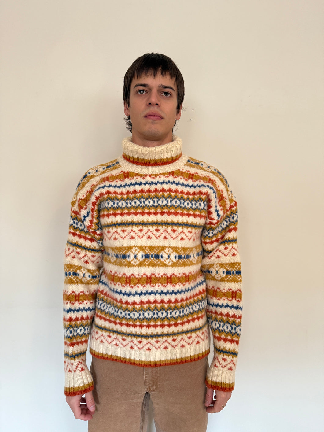 Scottish Patterned Wool Sweater