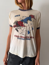 1983 Fire/Police Run Central Park Ringer Tee