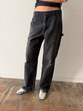 Faded Black Carhartt Work Pants 32w