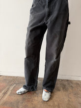 Faded Black Carhartt Work Pants 32w