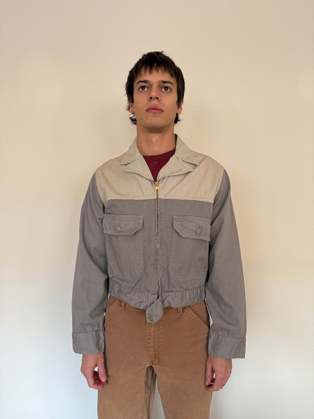 1950s 2-tone Gray Work Jacket