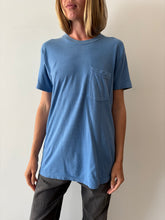 Sky Blue Cotton Pocket Tee