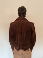 60s Brown Suede Trucker Jacket