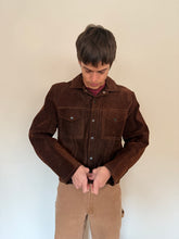 60s Brown Suede Trucker Jacket